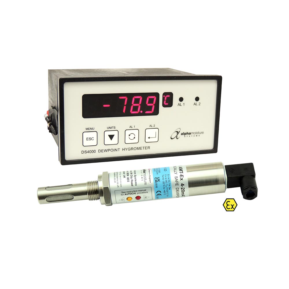AMT-Ex Dew-point Transmitter with DS4000 Display Monitor
